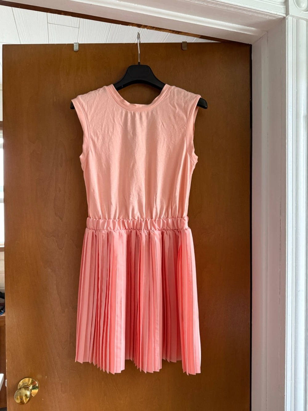 kate spade Sleeveless Pleated Peachy Pink Mini Dress